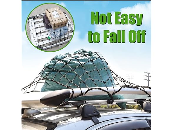 WSSROGY 4' x 6' Cargo Net Stretches to 6' x 12'