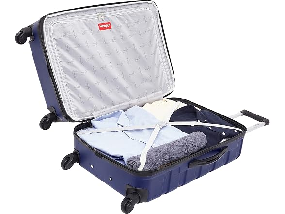 Wrangler 4 Piece Miami Luggage and Packing Cubes Set
