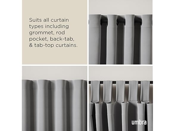 Umbra Twilight Curtain Rod Set – Wrap Around Design