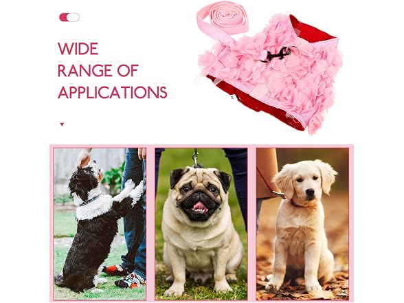 POPETPOP Dog Leash and Harness for Girls,Cut