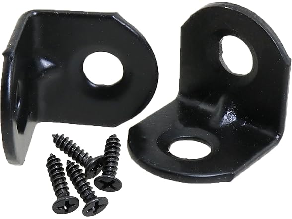 7Pcs Mini L Brackets 18x19x19mm Black