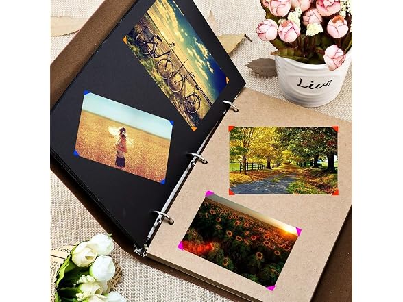 Scrapbook Album,Leather Leaf Pattern
