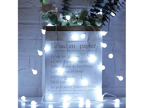Minetom Globe String Lights, 66 Feet