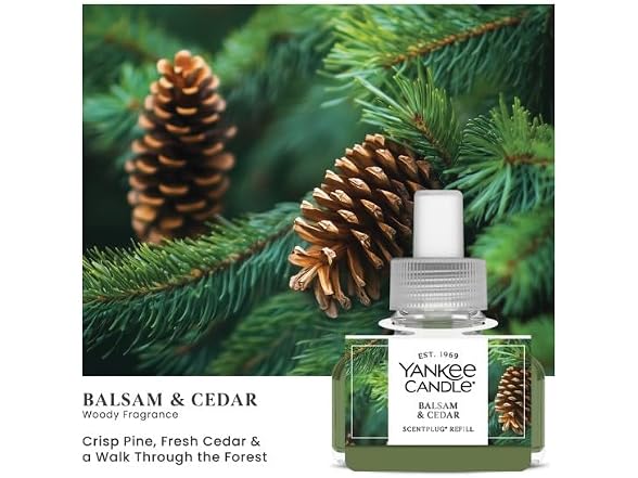 Balsam & Cedar Yankee Candle ScentPlug Refill