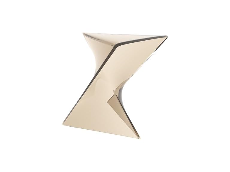 LeisureMod RS17TRA Randolph Side Table Transparent Amber