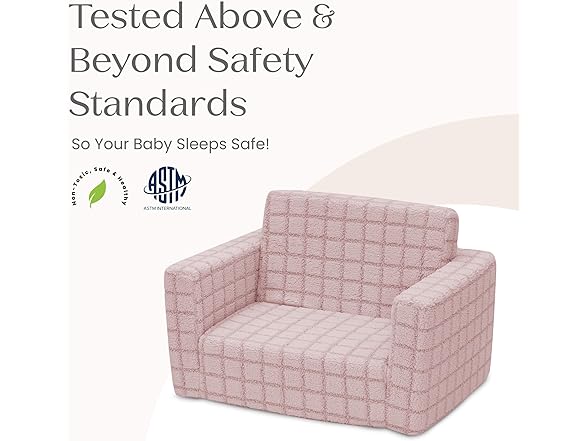 Delta Children Checkered Cozee Flip-Out Kids Chair
