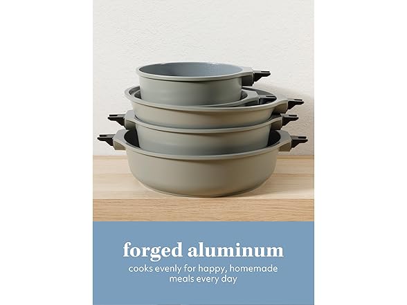 Sur La Table Kitchen Essentials 13 Piece Detachable Handle Pots and Pans