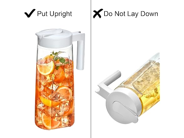 Amazing Abby - Slim - Tritan Pitcher (64 oz), Dish