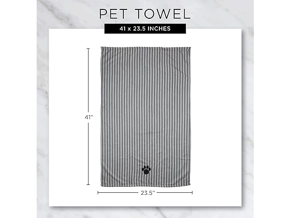 Bone Dry Pet Grooming Towel Collection Absorbent Microfiber