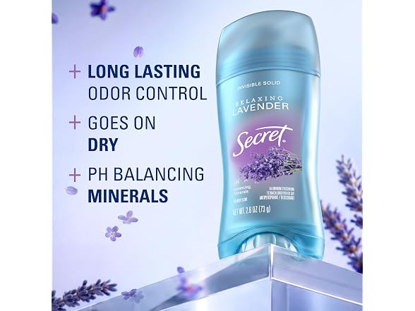 Secret Lavender Deodorant 2.6 oz 3 Pack