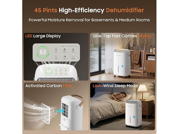 ASAHWo 45 Pint Dehumidifier