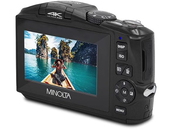 Minolta 64MP Digital Camera 4K Ultra HD Video at 60FPS