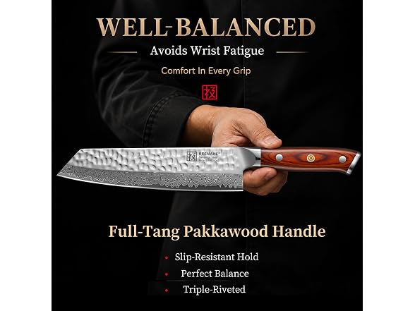 KEEMAKE 8 Inch Damascus Chef Knife