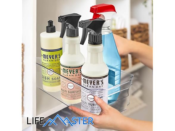 Stackable Plastic Organizer Bins 6-Pk