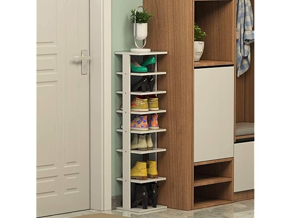 Squareful 7-Tier Wooden Shoe Rack