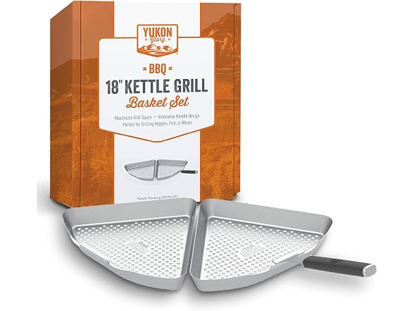 Yukon BBQ Grill Basket for Kettle Grills