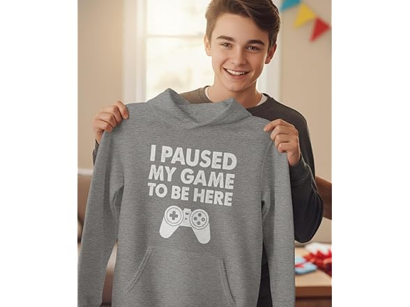 Tstars (L) I Paused My Game Be Here Funny Hoodie
