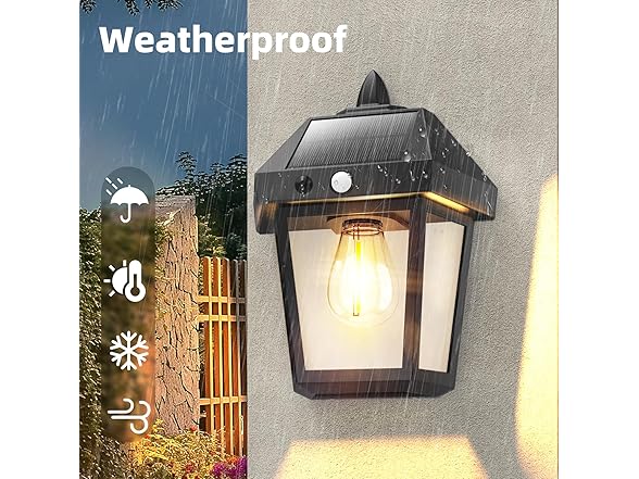 4 Pack Motion Sensor Wall Lanterns