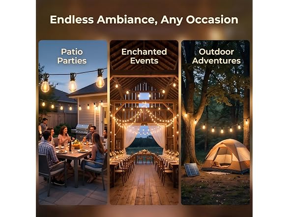smareal 120FT Outdoor String Lights