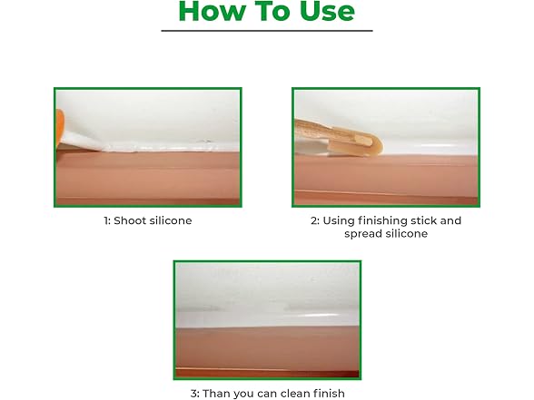 JMIBASIC CON-123 Grout Caulk Finishing Tool, 4 Sizes Wood