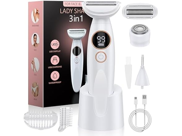 ANYLIV 3in1 Bikini Trimmer Waterproof White