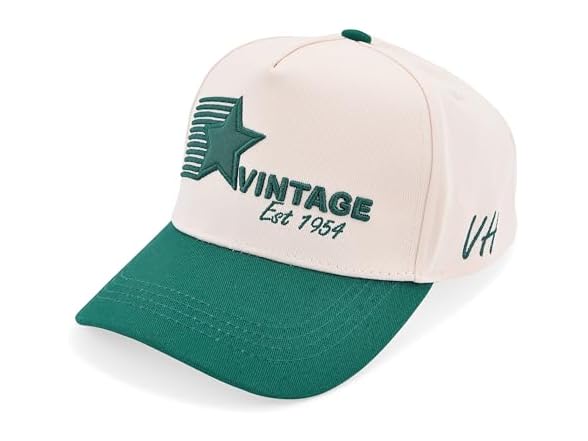 Western Retro Snapback Cap - Green