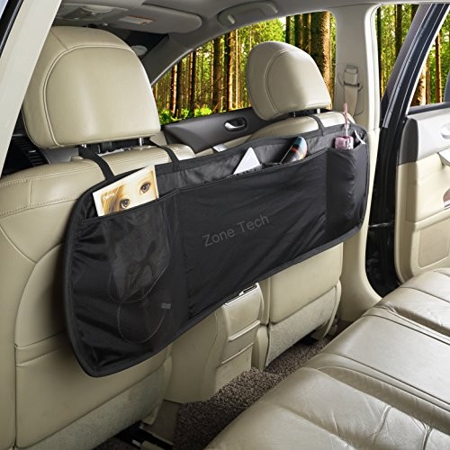 Zone Tech Black Large Flat Back Seat Organizer - Gallery 6