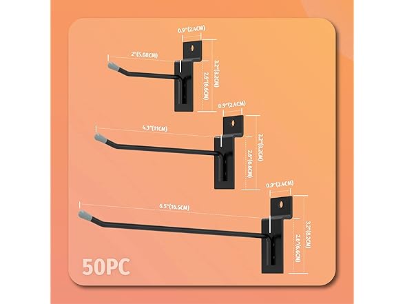 HUHOLE Black Slatwall Hooks