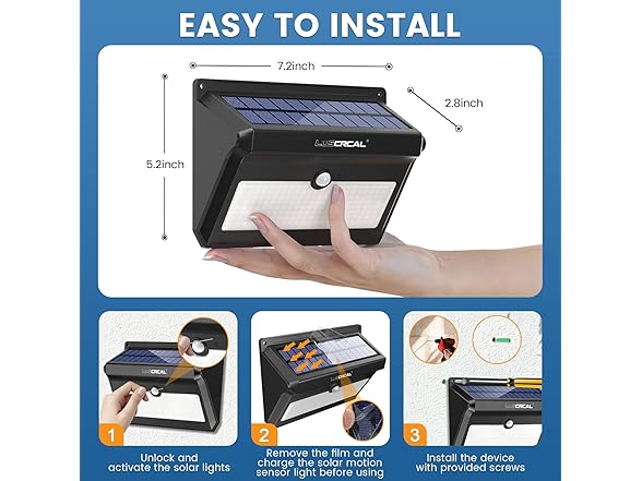 Luscreal 4 pack Solar Outdoor Lights