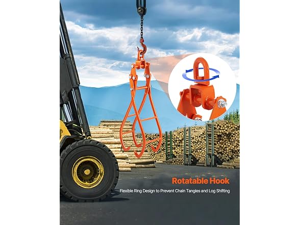 Timber Claw Hook, 28 inch 4 Claw Log Grapple for