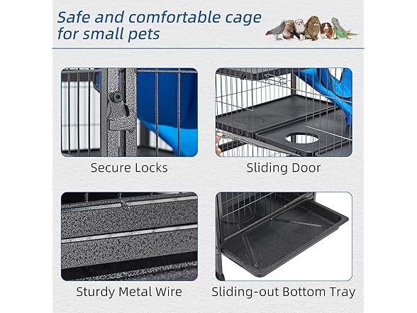 50''H Metal Small Animal Cage
