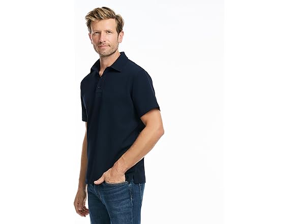 SAKS Fifth Avenue Mens SS Textured Pique Polo