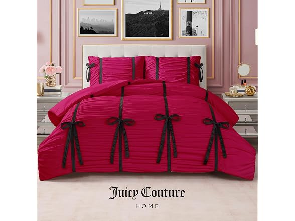 Juicy Couture Hot Pink Velvet Twin XL Set