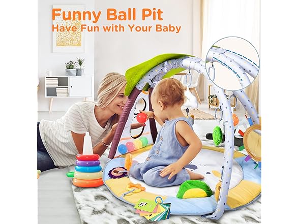 Lupantte 7-in-1 Baby Play Gym Mat