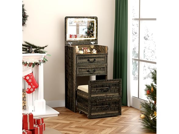 ChicFurnit Makeup Vanity, 3-in-1 Vanity Desk