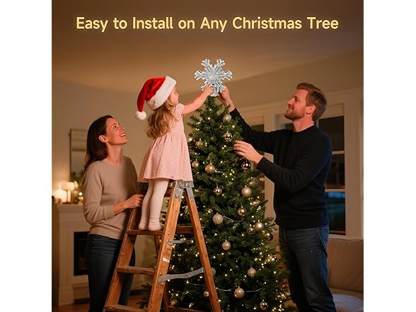 Meoligr Christmas Tree Topper Lighted