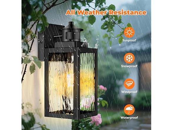 Brightever Motion Sensor Outdoor Lights Fixture Dusk- Dawn