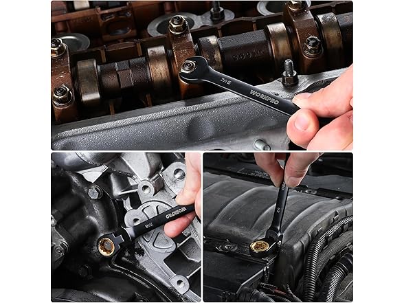 WORKPRO 8-piece Flex Head Wrench Green