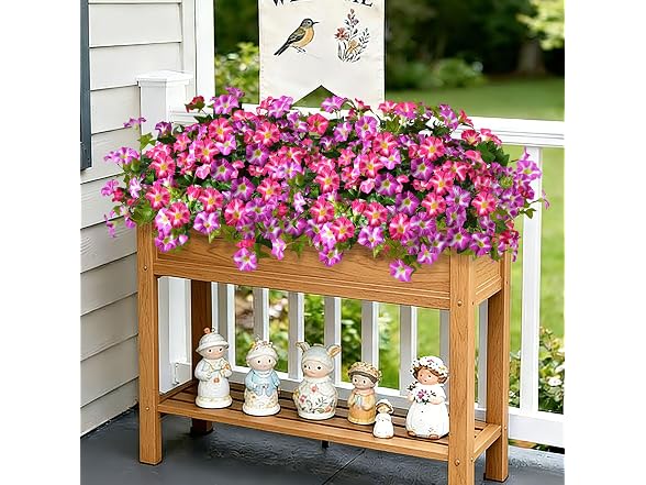 2 Packs Artificial Fake Petunias Flowers for