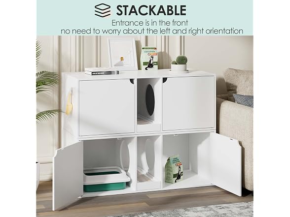 Hidden Cat Litter Box Enclosure Furniture, W