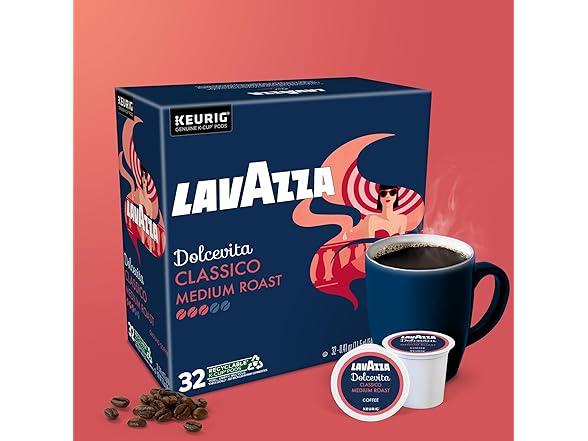 32ct Lavazza Dolcevita Classico, Single-Serve KCups