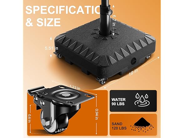 QNCZ QNCZ Premium Patio Umbrella Base