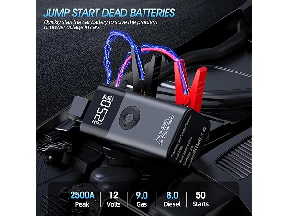 LERTIN Jump Starter Combo | 2500A | 150PSI