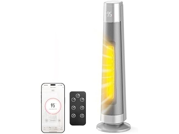 FLANUR 1500W Ceramic Smart Space Heater