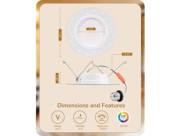 (12 Pack) EDISHINE Recessed Lighting with Night Light