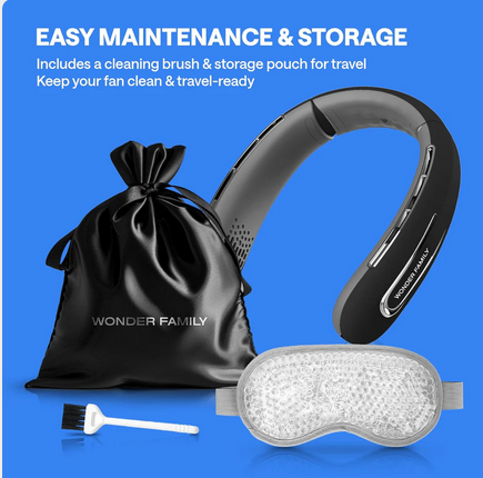 Rechargeable 4000 mAH Portable Fan Necklace - Gallery 16