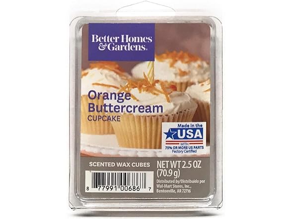 Orange Buttercream Cupcake Scented Wax Cubes