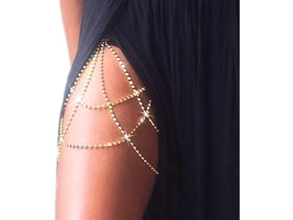 2 Pack Sparkly Thigh Chains for Women
