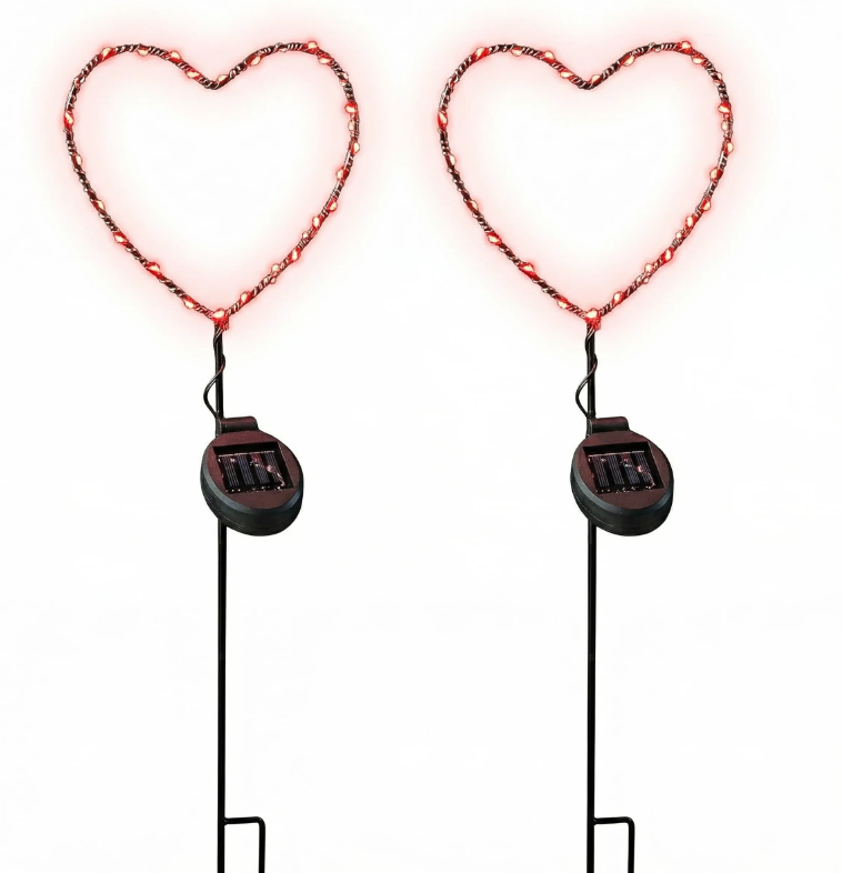 Touch Of ECO Solar Powered LED Garden Stake- Heart - Gallery 18