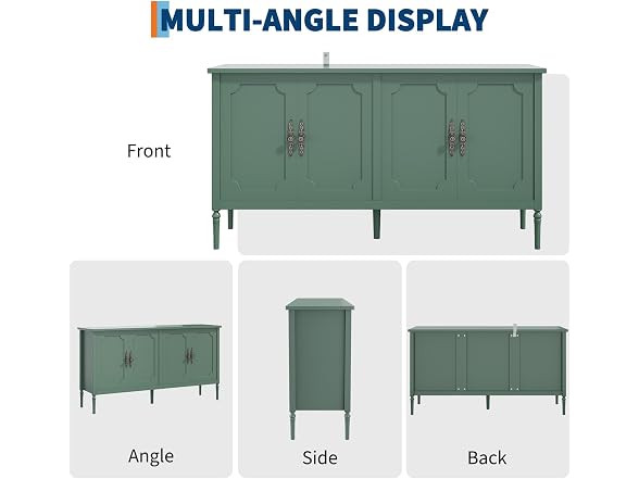 Garvee 59" Sideboard Cabinet, Green